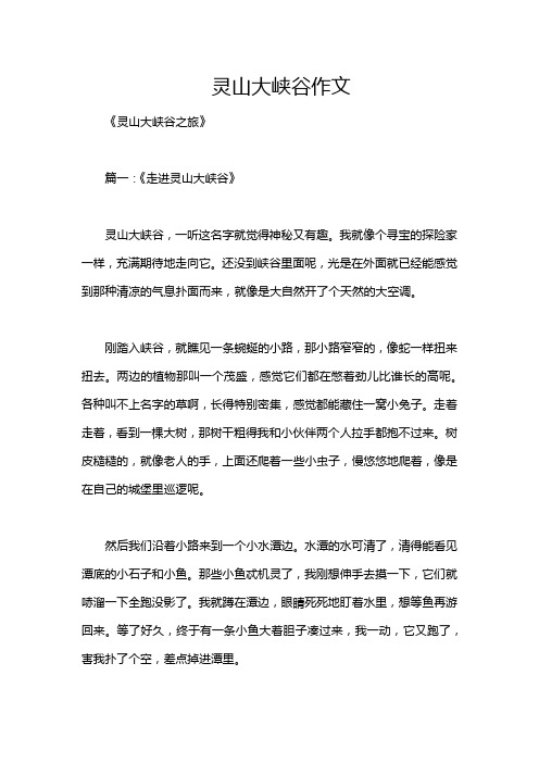灵山大峡谷作文