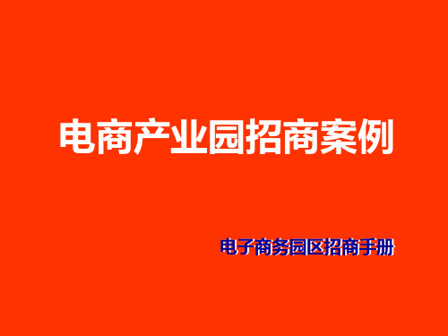 电商产业园招商案例 电子商务园区招商手册