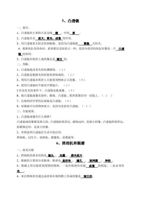 (青岛五年制)五科学下教案 第二单元 我们怎么看到物体