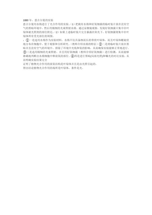 恩吉尔曼实验说明