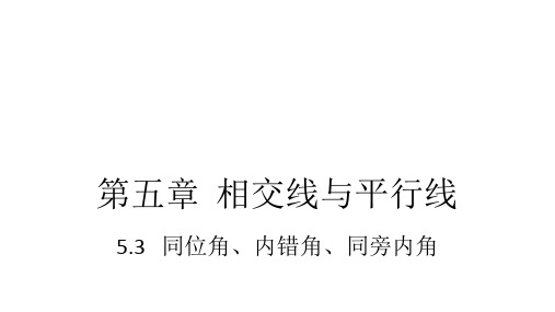 初中数学 人教版七年级下册 第五章 5.1.3  同位角、内错角、同旁内角 课件(共15张ppt)