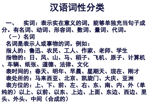 高考复习汉语词性分类汇总