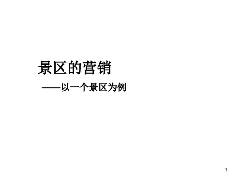 景区营销案例PPT教学课件