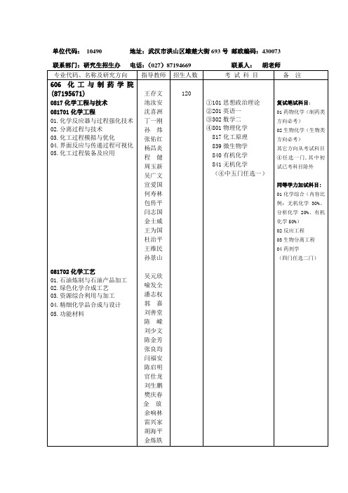 0817--化学工程与技术