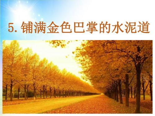 最新部编版三年级上册语文第二单元优质课公开课优秀课件PPT5 铺满金色巴掌的水泥道