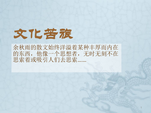 文化苦旅读书报告-定稿ppt课件