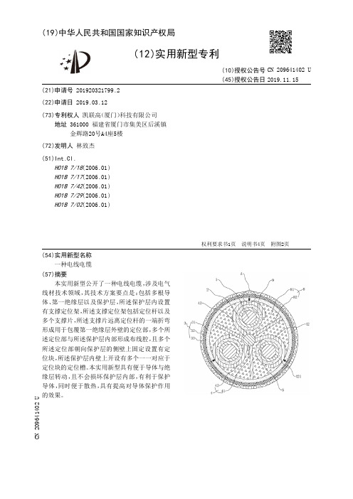 【CN209641402U】一种电线电缆【专利】