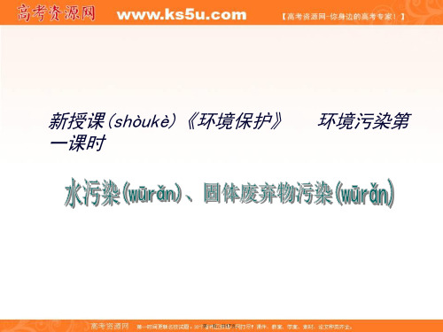 江苏省扬州中学教育集团树人学校鲁教版高中地理选修六环境污染课件第一课时
