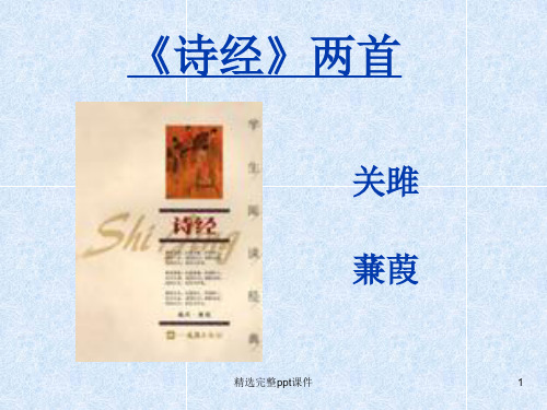 诗经两首《关雎》《蒹葭》ppt课件(精品)71335