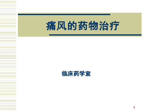 痛风的药物治疗PPT课件