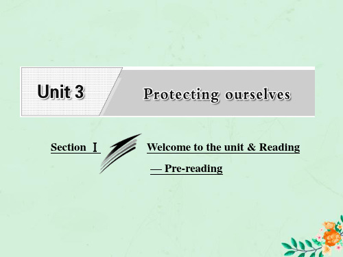 江苏专用高中英语Unit3ProtectingourselvesSectionⅠWelcometot