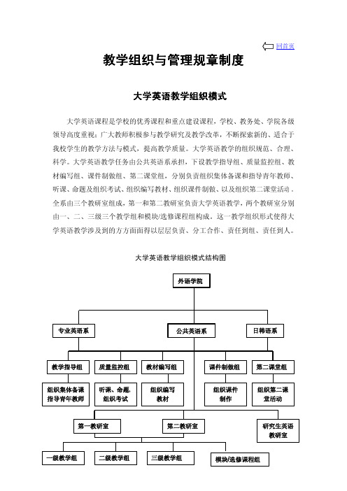 北京工业大学教学组织与管理规章制度