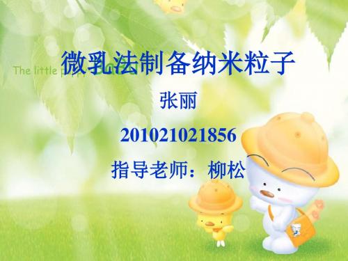 微乳法制备纳米粒子