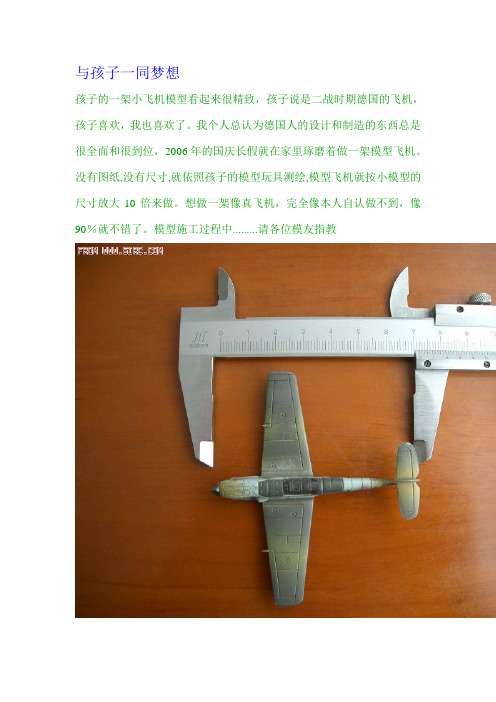 bf109模型飞机制作过程(种瓜得豆,乐在其中