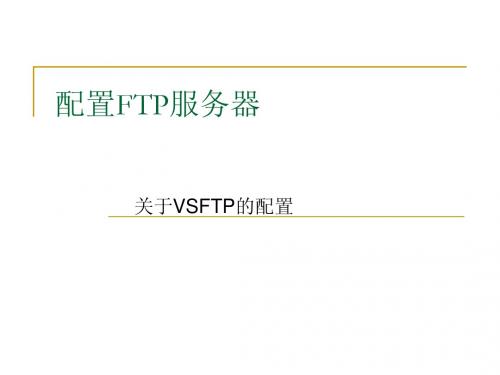 配置FTP服务器