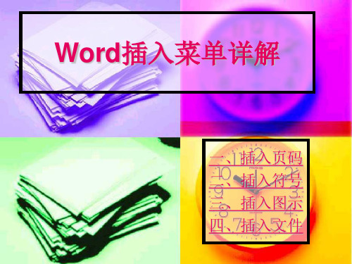 word中插入菜单详解