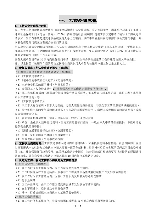工伤社保办理流程