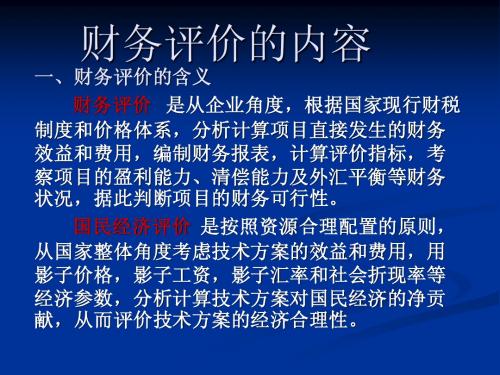 财务评价