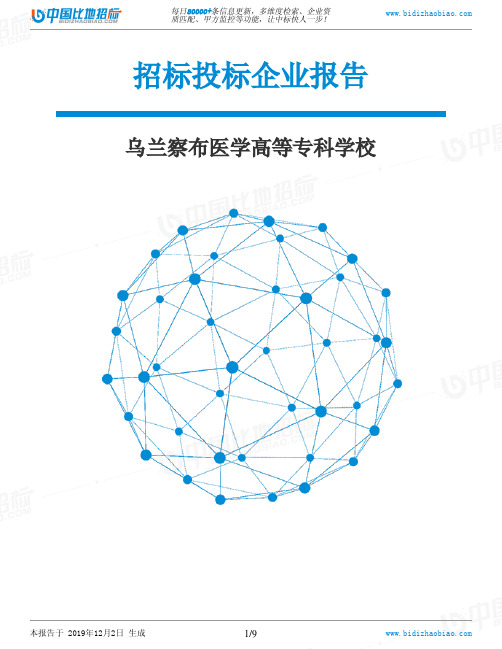 乌兰察布医学高等专科学校-招投标数据分析报告