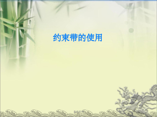 约束带使用