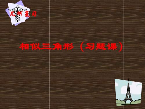 苏科版数学八下相似三角形(习题课)