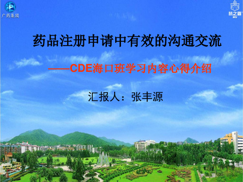 CDE沟通交流