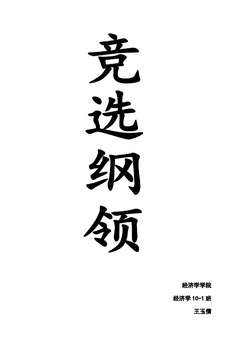 竞选纲领
