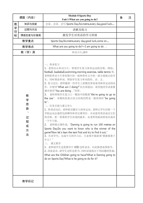 Sports Day 教案 范元捷