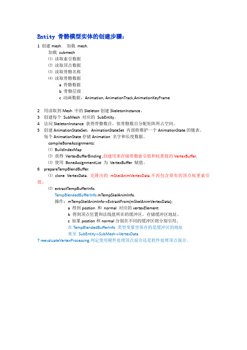 Entity 骨骼模型实体的创建步骤