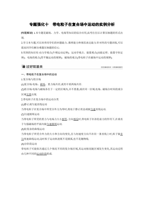 高2020届高2017级高三物理一轮复习步步高全书学案第九章 专题强化十
