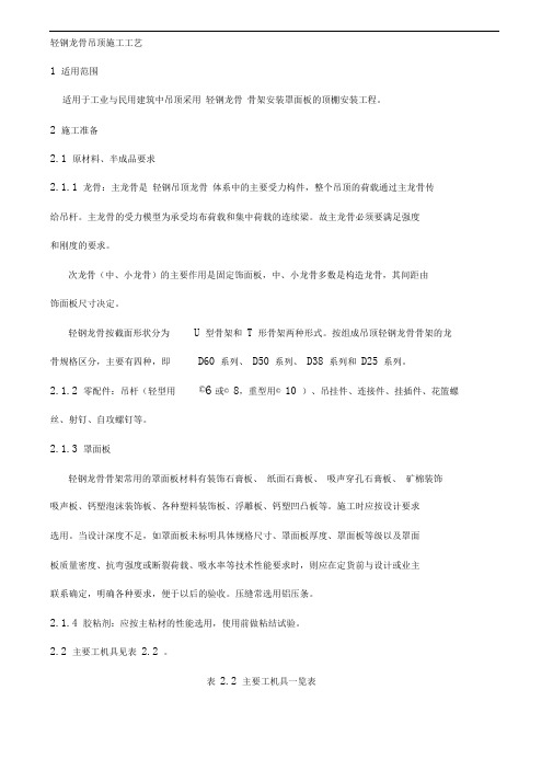 图解-轻钢龙骨吊顶施工工艺