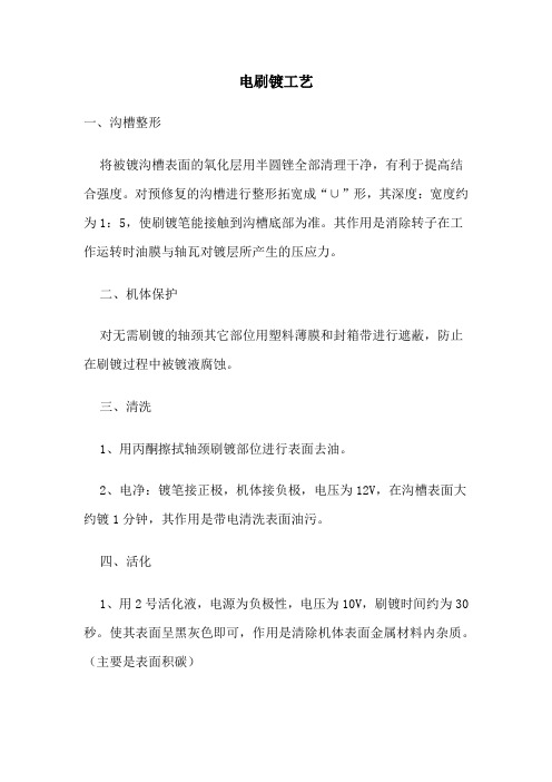 电刷镀工艺