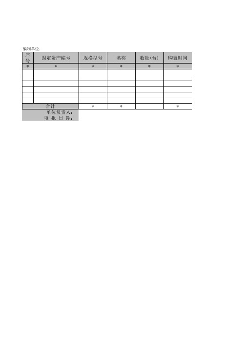 固定资产清查明细表(机器设备)