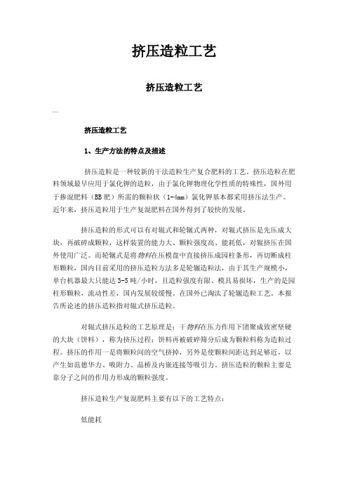 挤压造粒工艺