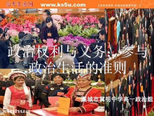 【政治课件】政治权利与义务：参与政治生活的准则PPT6