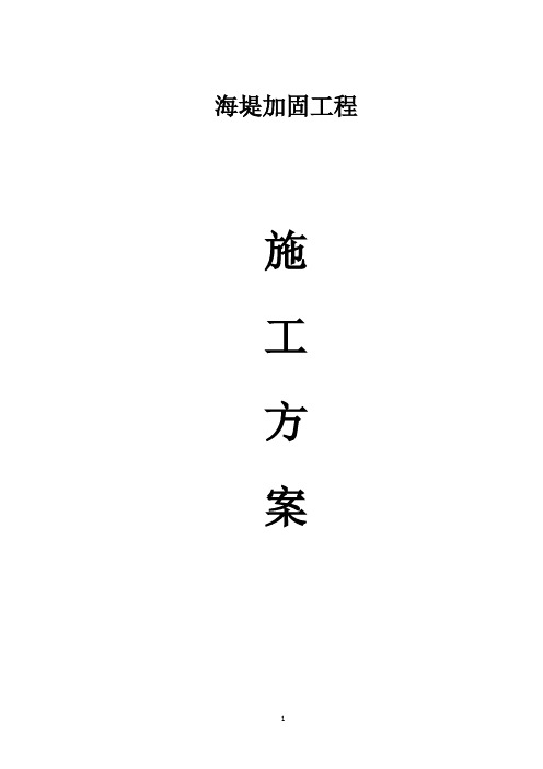 海堤加固工程方案