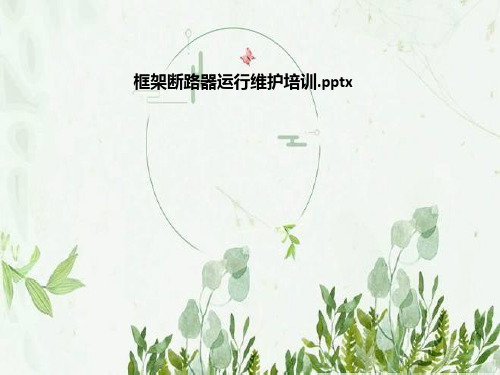 框架断路器运行维护培训