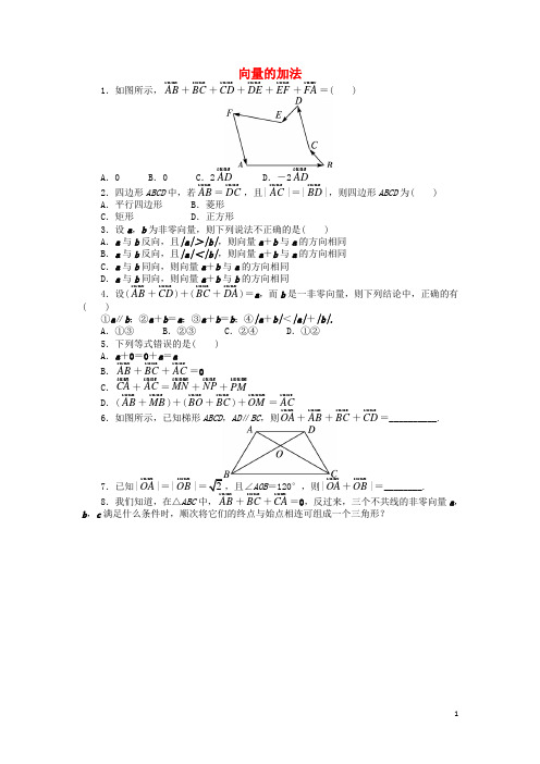 高中数学21向量的线性运算212向量的加法课后训练新人教B版必修41002458