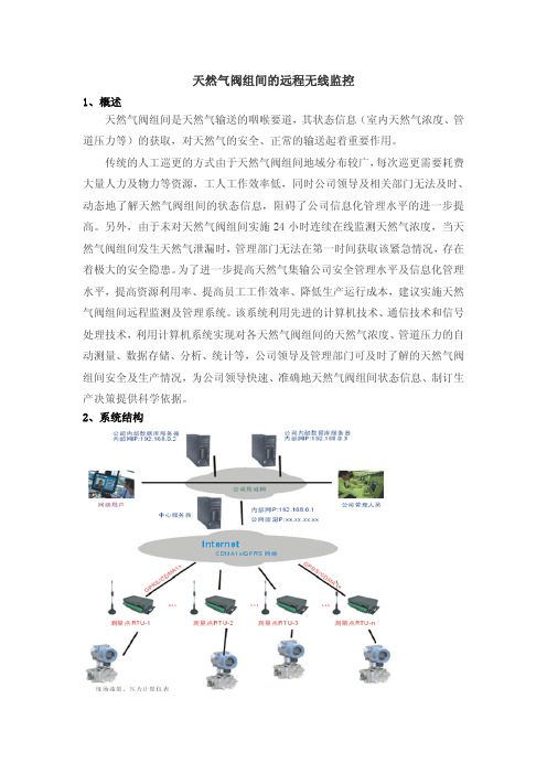 天然气阀组间的远程无线监控