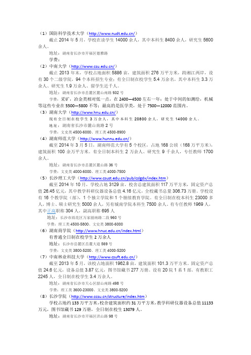 各学校简介