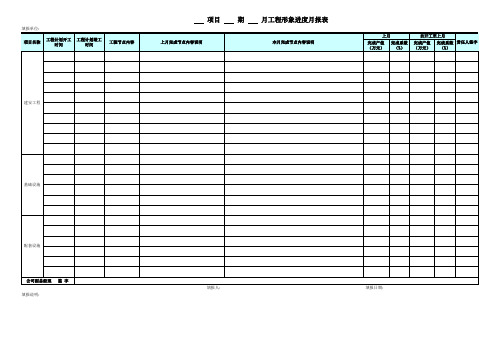 工程形象进度报表