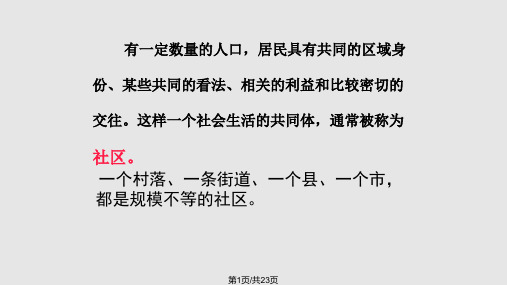 社区我的家PPT课件