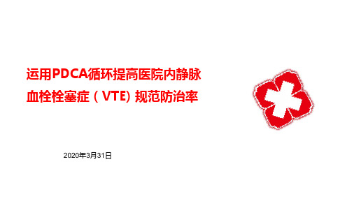 三甲医院CQI立项汇报——运用PDCA循环提高医院内血栓栓塞症防治率 