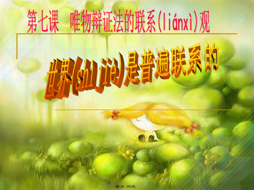 陕西省安康市汉滨高级中学高中政治必修4教学课件世界是普遍联系的