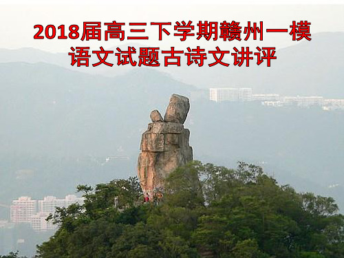 2018届高三下学期赣州一模语文试卷讲评.ppt
