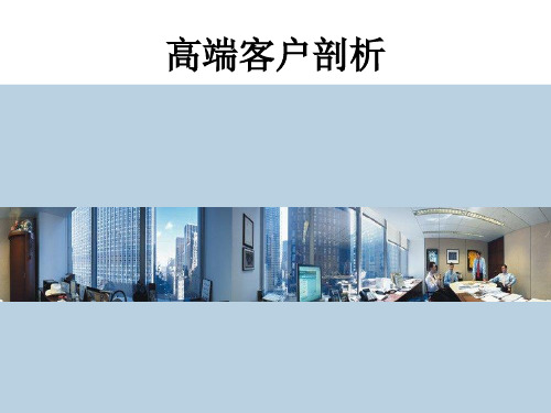 高端客户群体剖析ppt课件