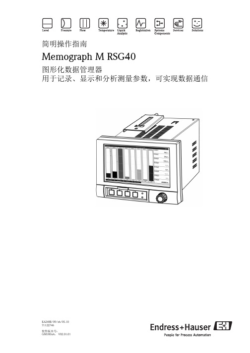 E+H Memograph M RSG40图形化数据管理器简明操作指南