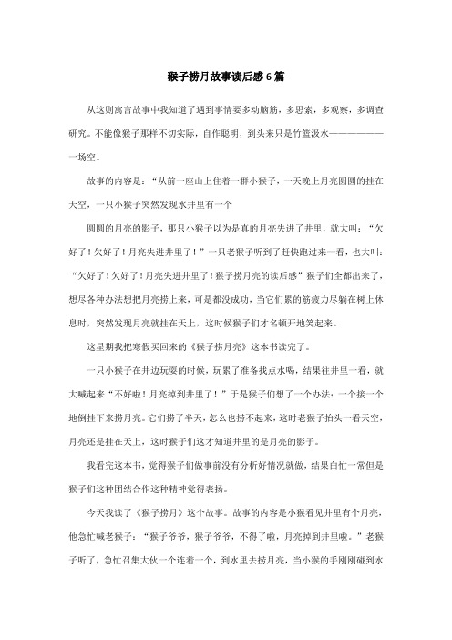 猴子捞月故事读后感6篇