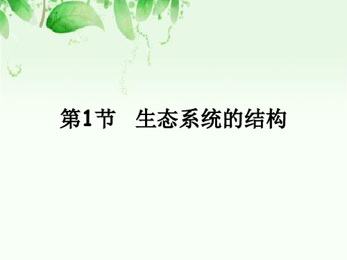 人教版高中生物必修三第5章第1节 生态系统的结构  课件(共17张PPT)