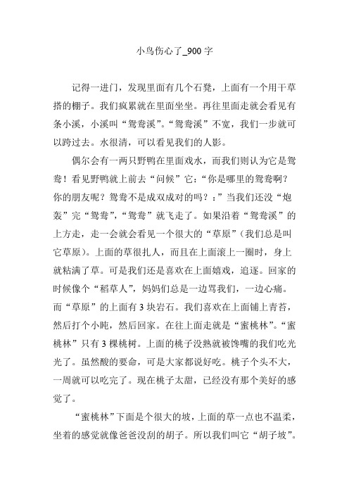 小鸟伤心了_900字
